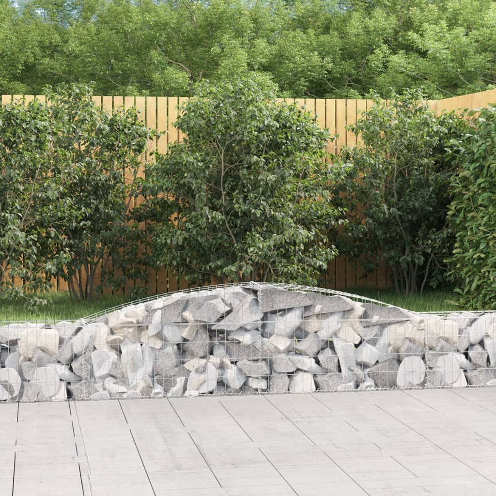 vidaXL Oblúkový gabionový kôš 10 ks 400x30x40/60 cm pozinkované železo