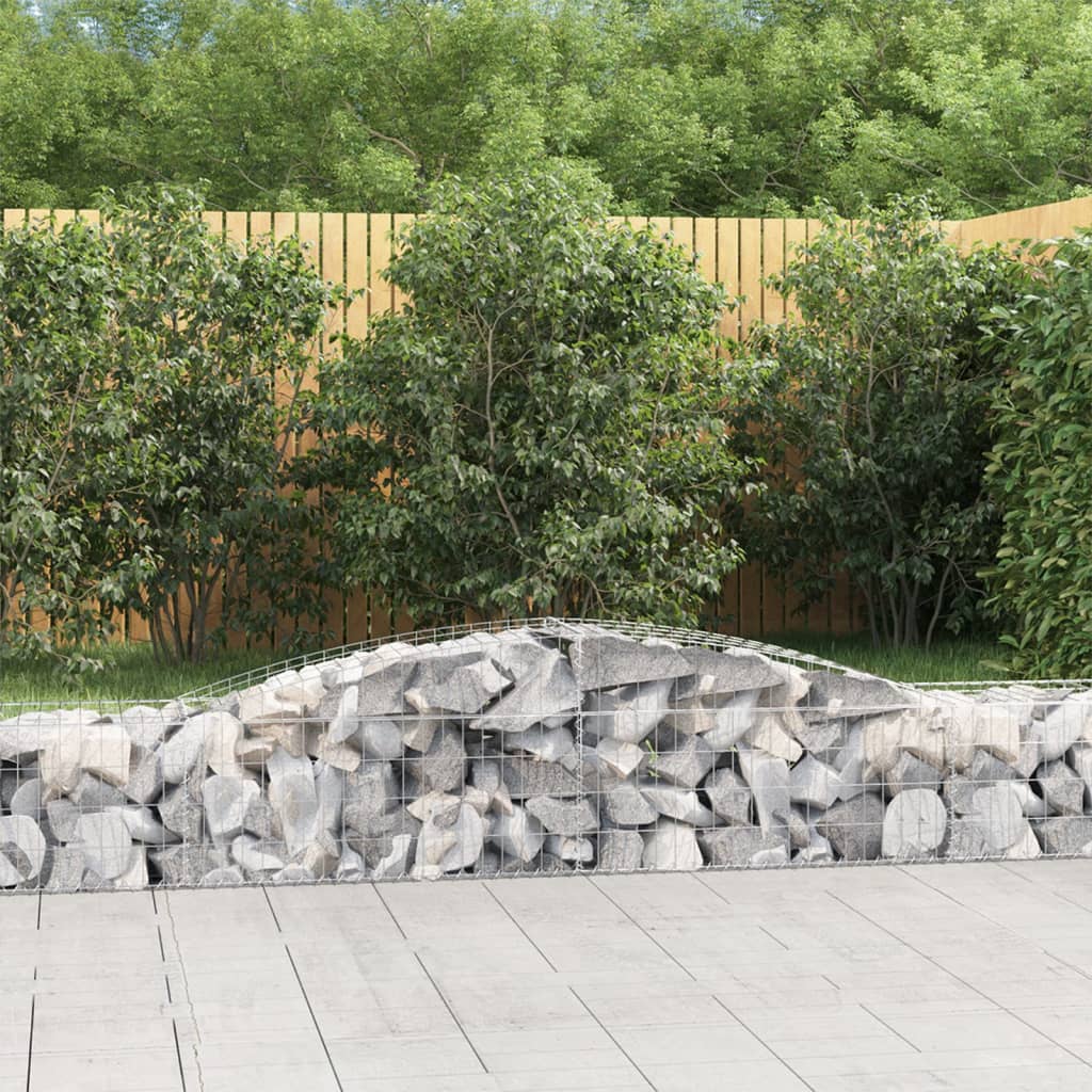 vidaXL Oblúkový gabionový kôš 10 ks 400x50x40/60 cm pozinkované železo