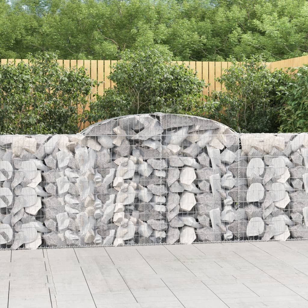 vidaXL Oblúkové gabiónové koše 12 ks 300x30x100/120cm pozinkov. železo