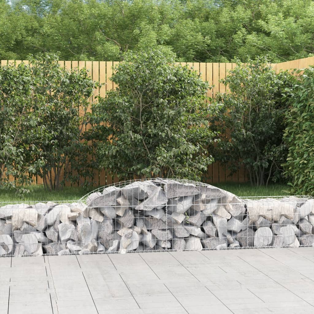 vidaXL Oblúkový gabionový kôš 10 ks 300x50x40/60 cm pozinkované železo