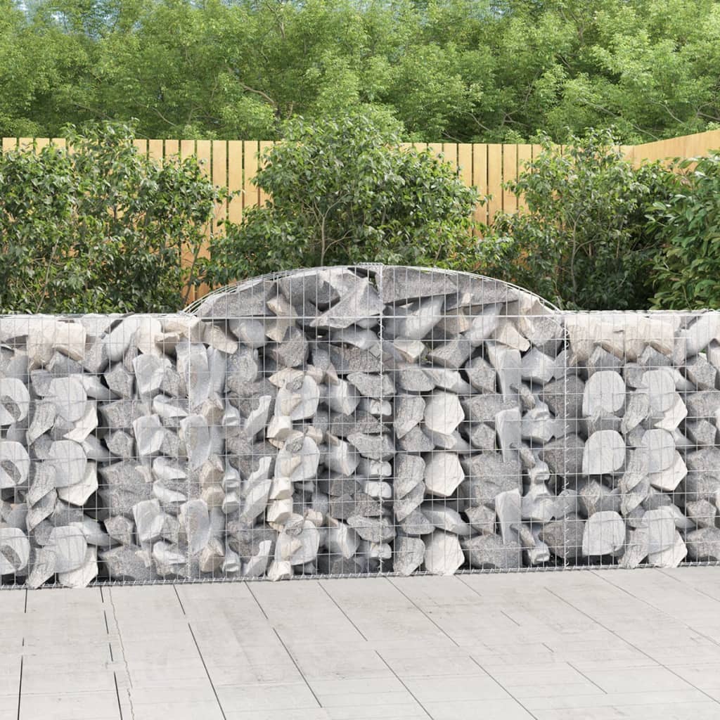 vidaXL Oblúkové gabiónové koše 10 ks 300x50x100/120cm pozinkov. železo