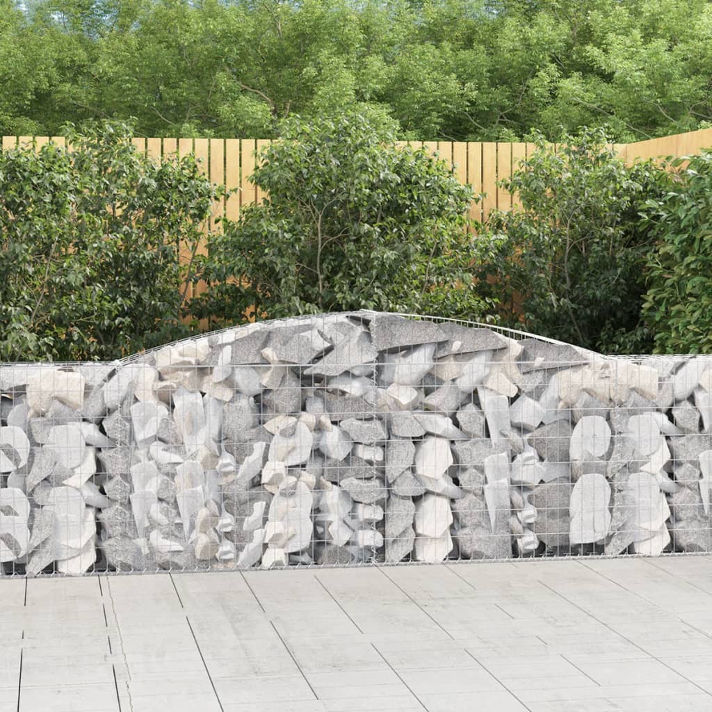 vidaXL Oblúkové gabiónové koše 10 ks 400x30x100/120cm pozinkov. železo