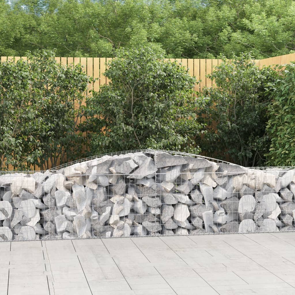 vidaXL Oblúkový gabionový kôš 10 ks 400x50x60/80 cm pozinkované železo
