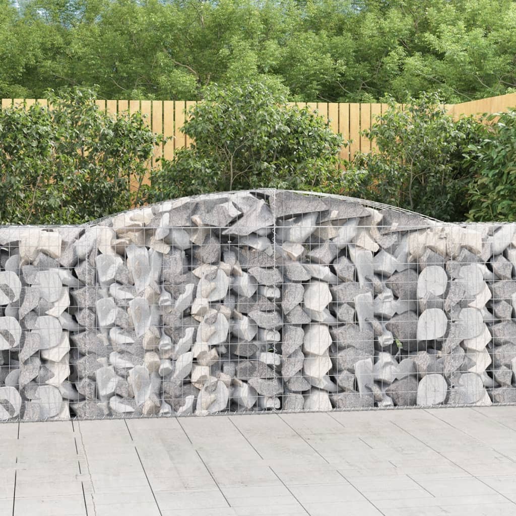 vidaXL Oblúkové gabiónové koše 10 ks 400x50x100/120cm pozinkov. železo