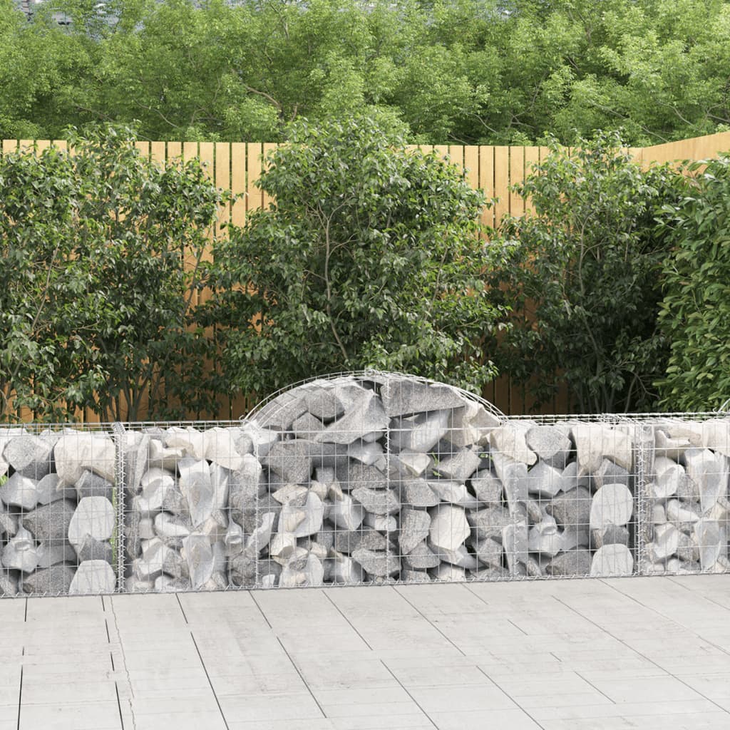 vidaXL Oblúkový gabionový kôš 40 ks 200x50x60/80 cm pozinkované železo