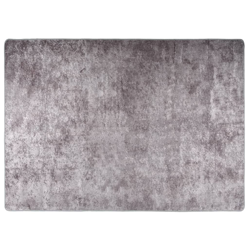 vidaXL Koberec umývateľný sivý 150x230 cm protišmykový