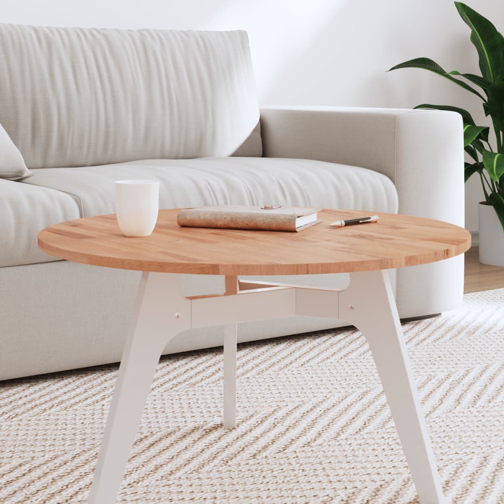 vidaXL Stolová doska Ø70x1,5 cm okrúhla masívny buk