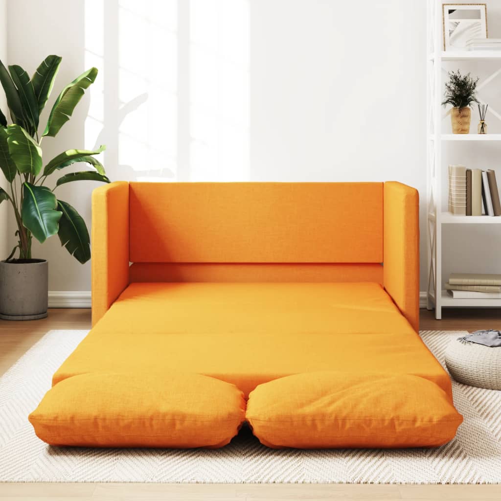 vidaXL Podlahová rozklad. pohovka 2 v 1 tmavožltá 112x174x55 cm látka