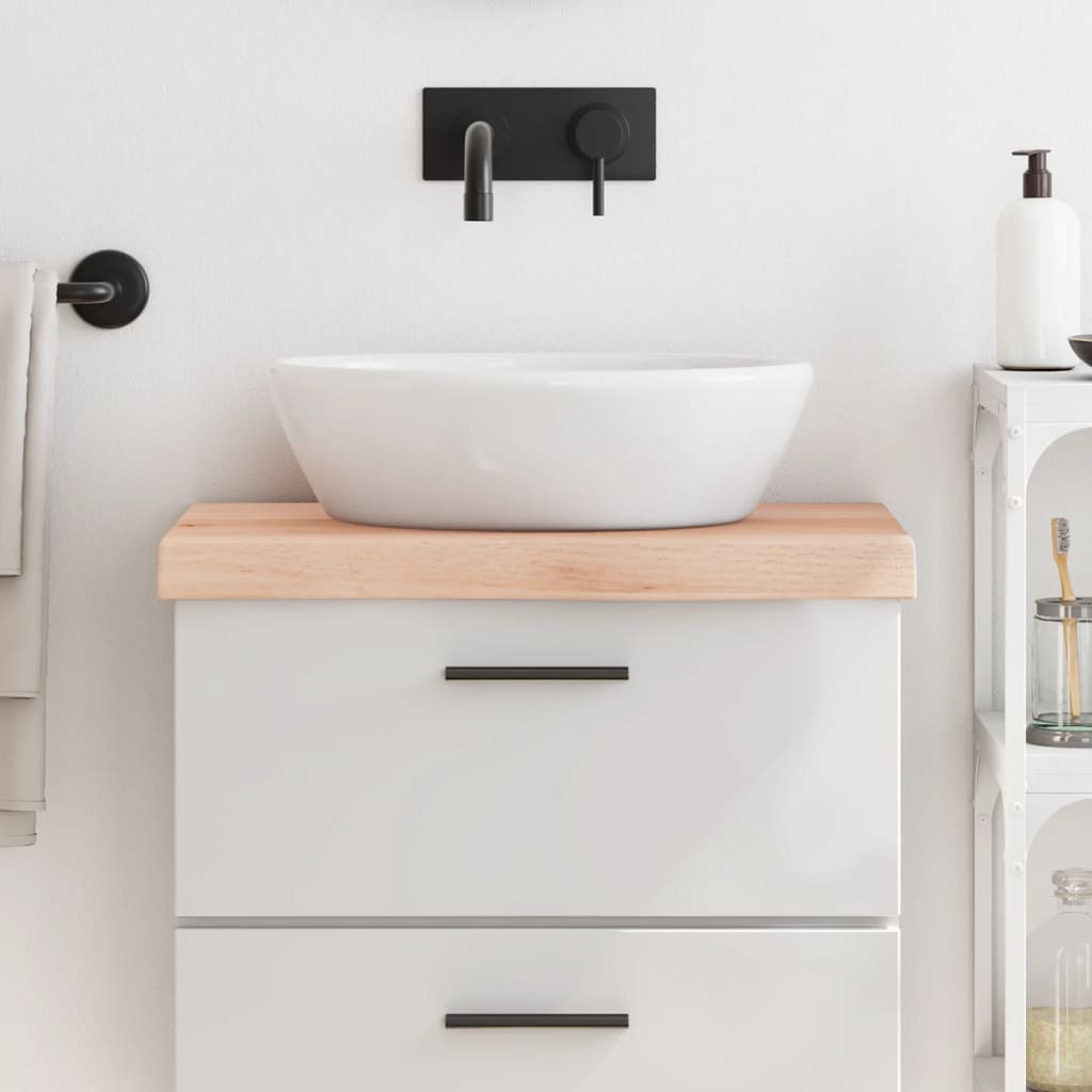vidaXL Kúpeľňová doska 60x40x(2-6) cm neošetrený masív