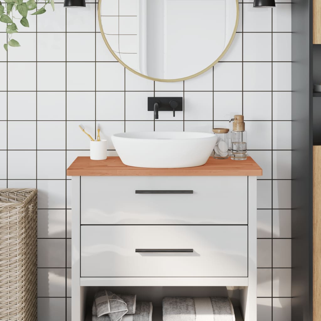 vidaXL Kúpeľňová doska 80x40x2,5 cm masívny buk