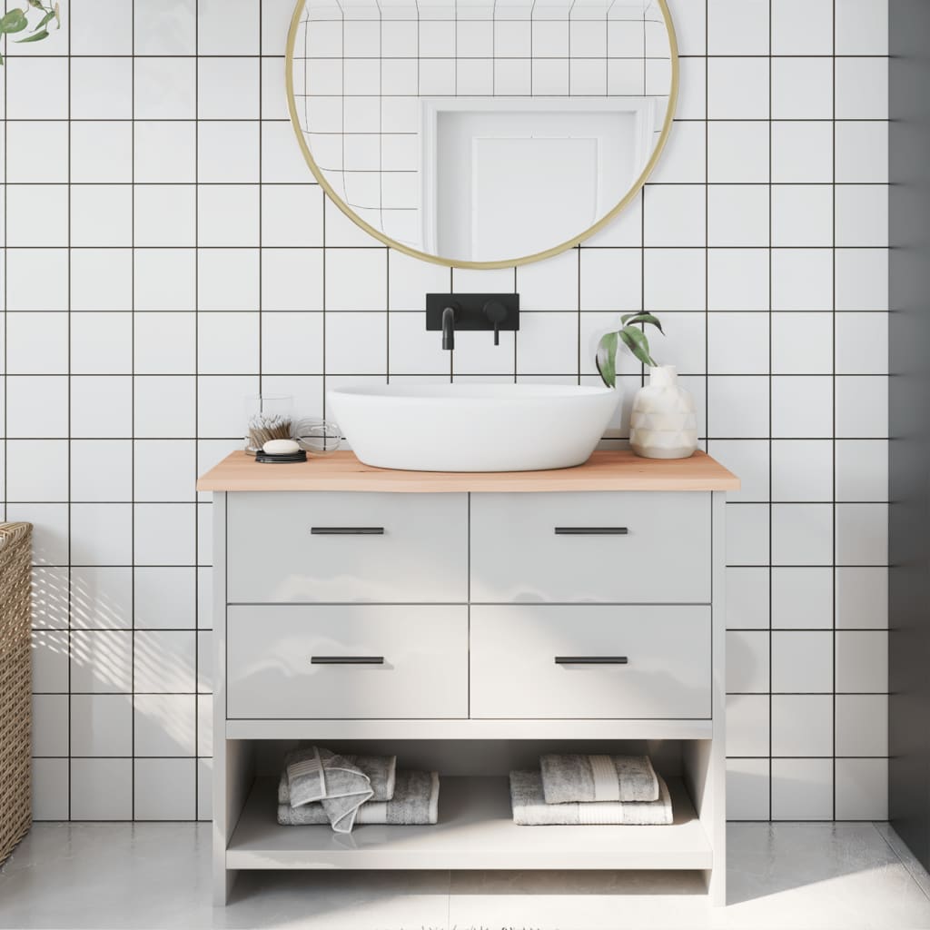 vidaXL Kúpeľňová doska 100x40x2 cm neošetrený masív