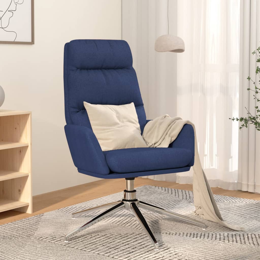 vidaXL Relaxačné kreslo modré látkové