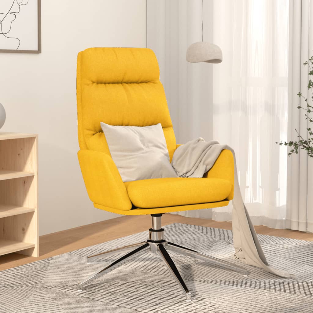 vidaXL Relaxačné kreslo horčicovo-žlté látkové