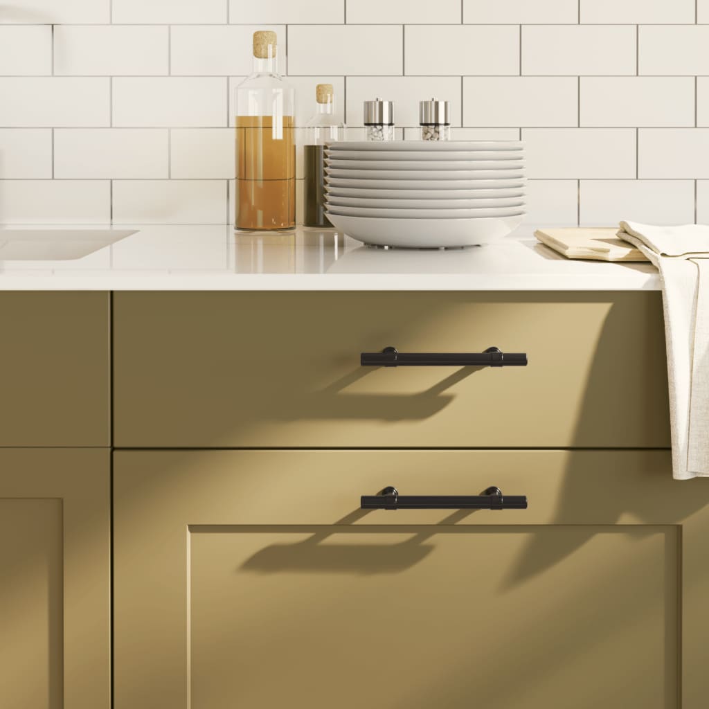 vidaXL Rukoväte na skrinku 20 ks čierne 96 mm nehrdzavejúca oceľ