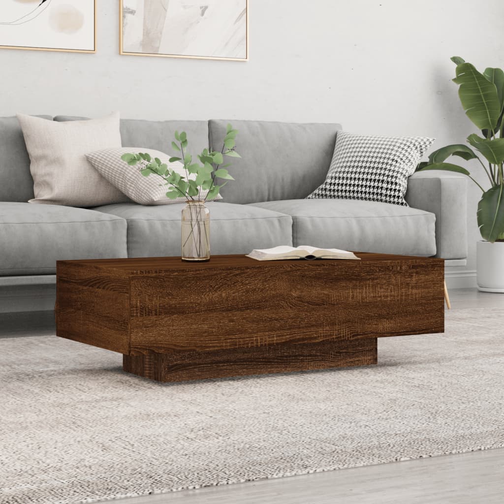 vidaXL Konferenčný stolík hnedý dub 100x49,5x31 cm kompozitné drevo