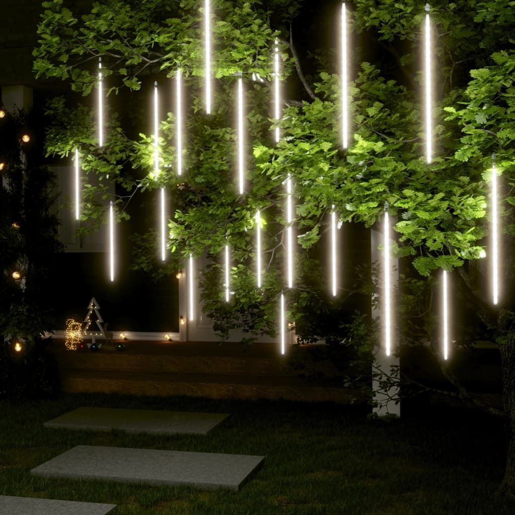 vidaXL Svetlá meteor 20ks 50cm studené biele 720LED vnútorné vonkajšie