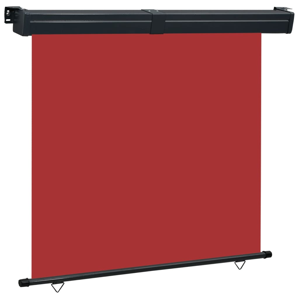 vidaXL Bočná markíza na balkón 170x250 cm červená
