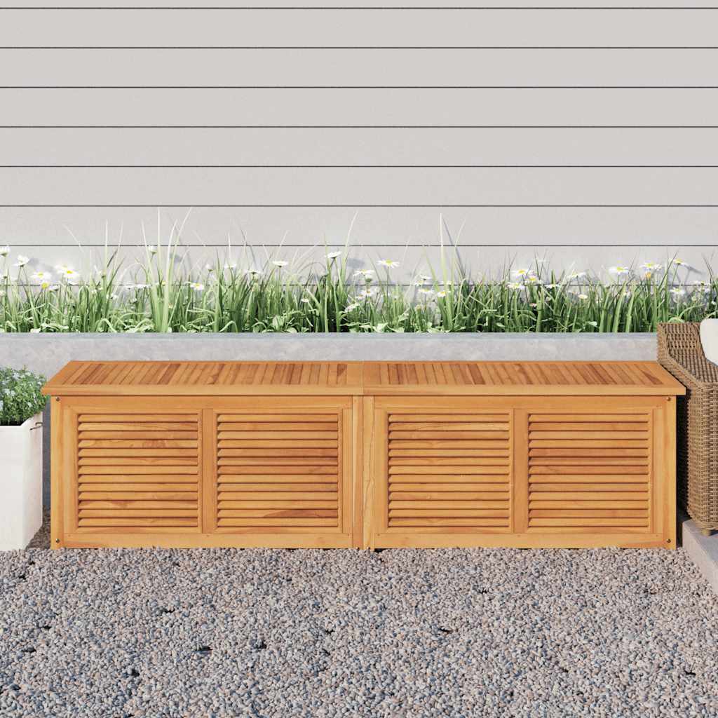 vidaXL Záhradný úložný box s vreckom 200x50x55 cm masívny teak