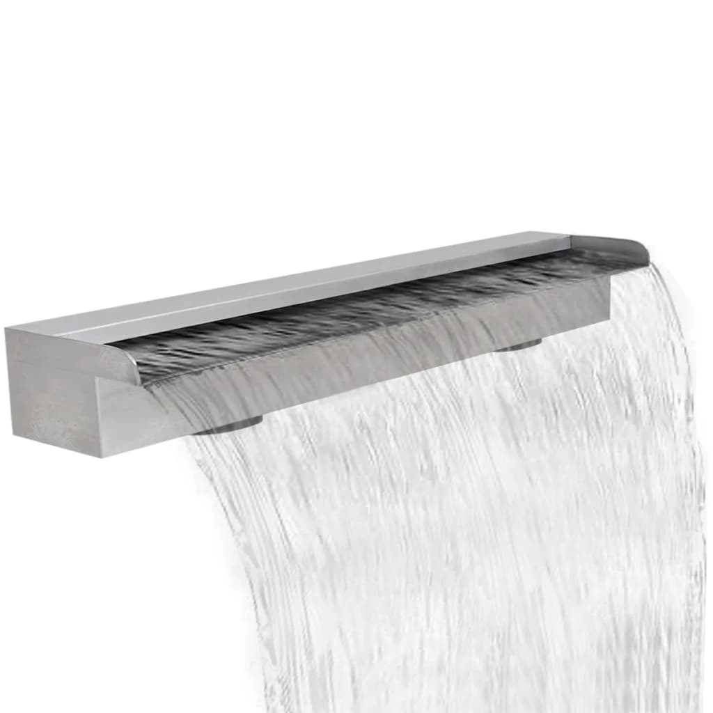 vidaXL Obdĺžniková bazénová fontána/vodopád, nehrdzavejúca oceľ 90 cm
