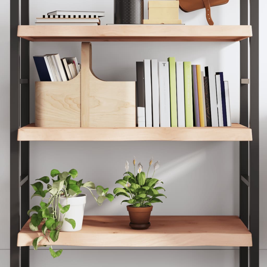 vidaXL Nástenná polica 100x60x(2-6) cm neošetrený dubový masív