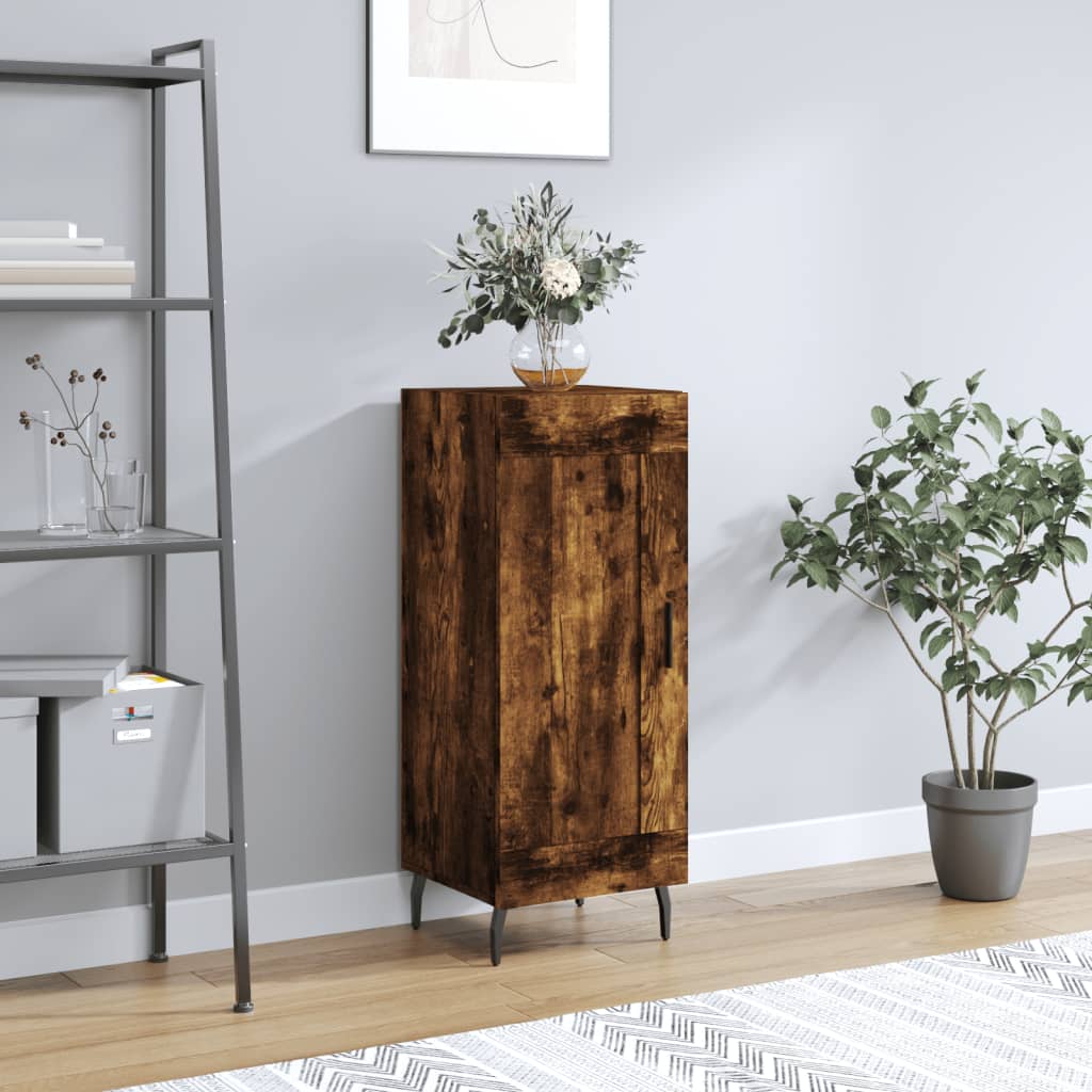 vidaXL Komoda dymový dub 34,5x34x90 cm spracované drevo