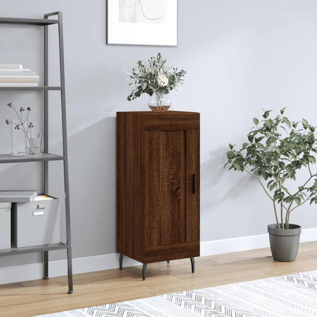 vidaXL Komoda hnedý dub 34,5x34x90 cm spracované drevo
