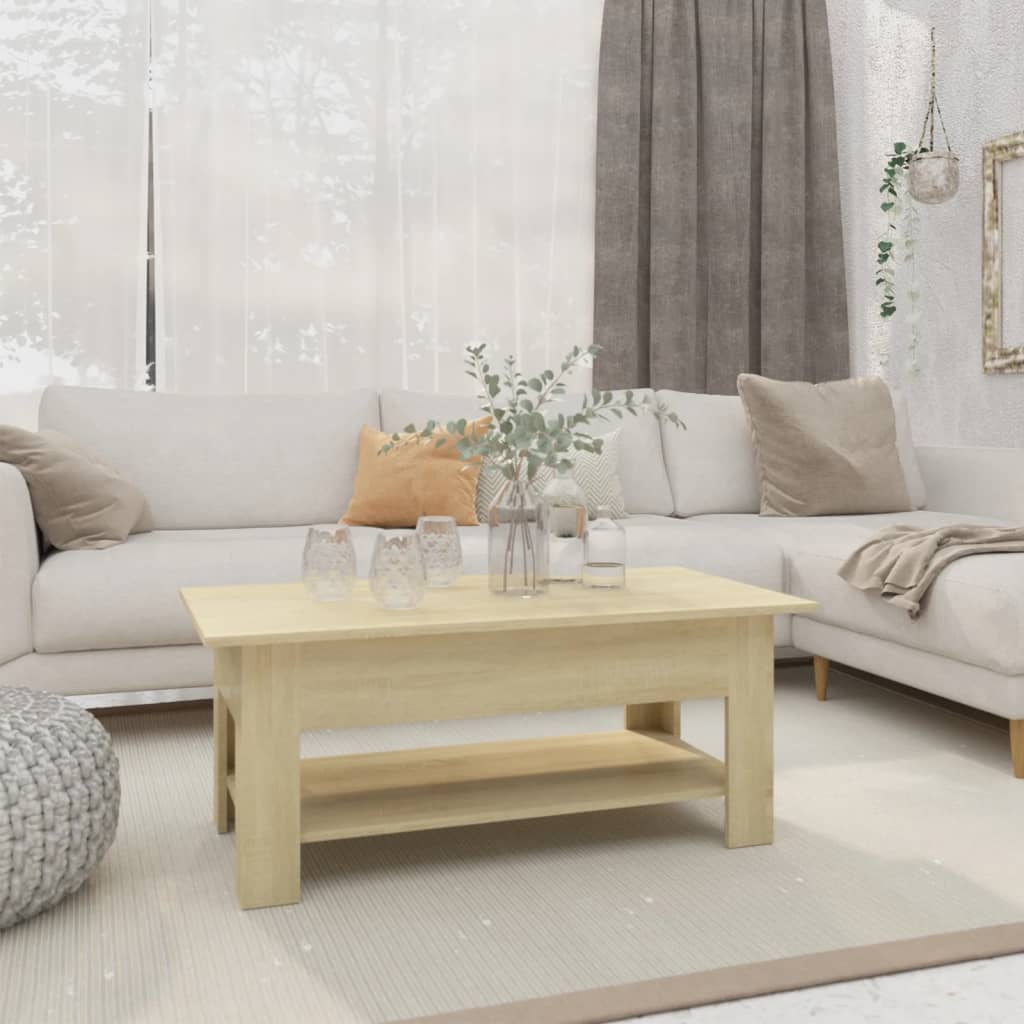 vidaXL Konferenčný stolík dub sonoma 102x55x42 cm kompozitné drevo