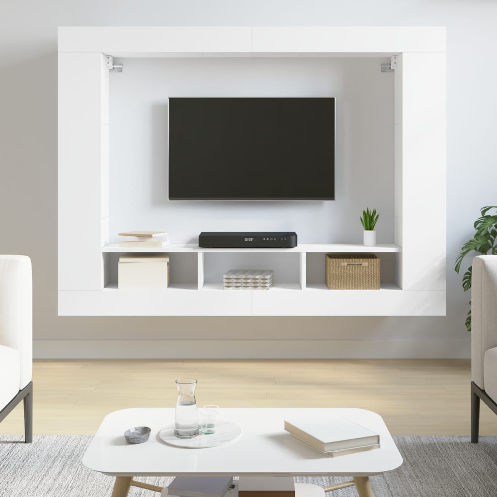 vidaXL TV skrinka čierna 152x22x113 cm kompozitné drevo