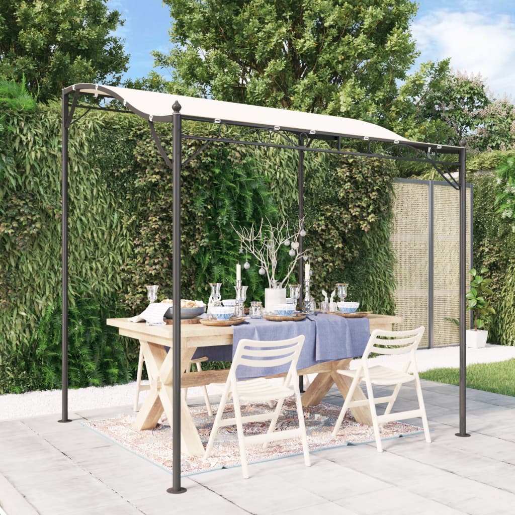 vidaXL Strieška krémová 2x2,3 m 180 g/m² látka a oceľ