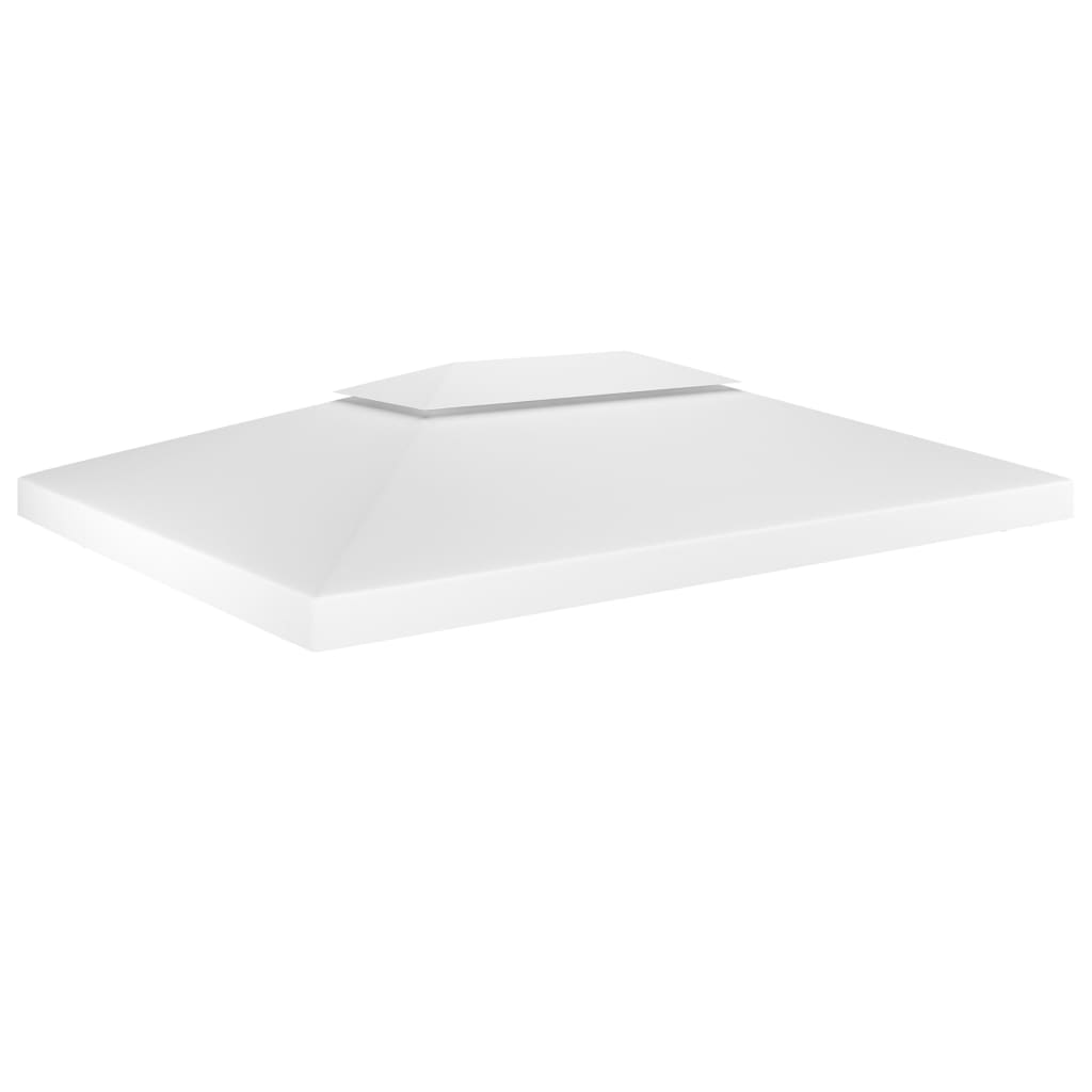 vidaXL Dvojitá strieška na altánok 310 g/m², 4x3 m, biela
