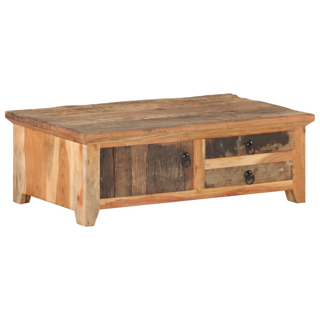 vidaXL Konferenčný stolík 90x50x31 cm masívne recyklované drevo