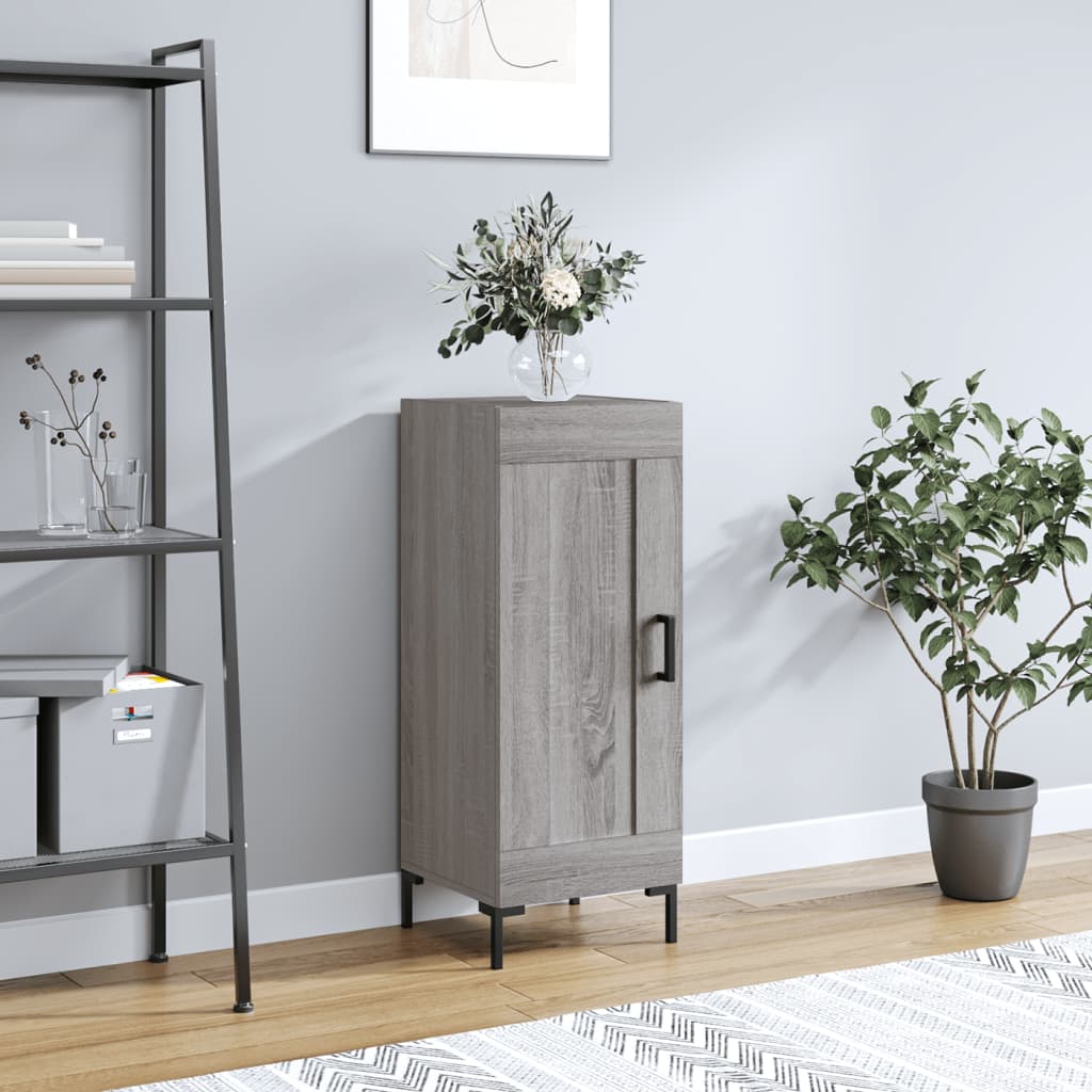vidaXL Komoda sivý dub sonoma 34,5x34x90 cm spracované drevo