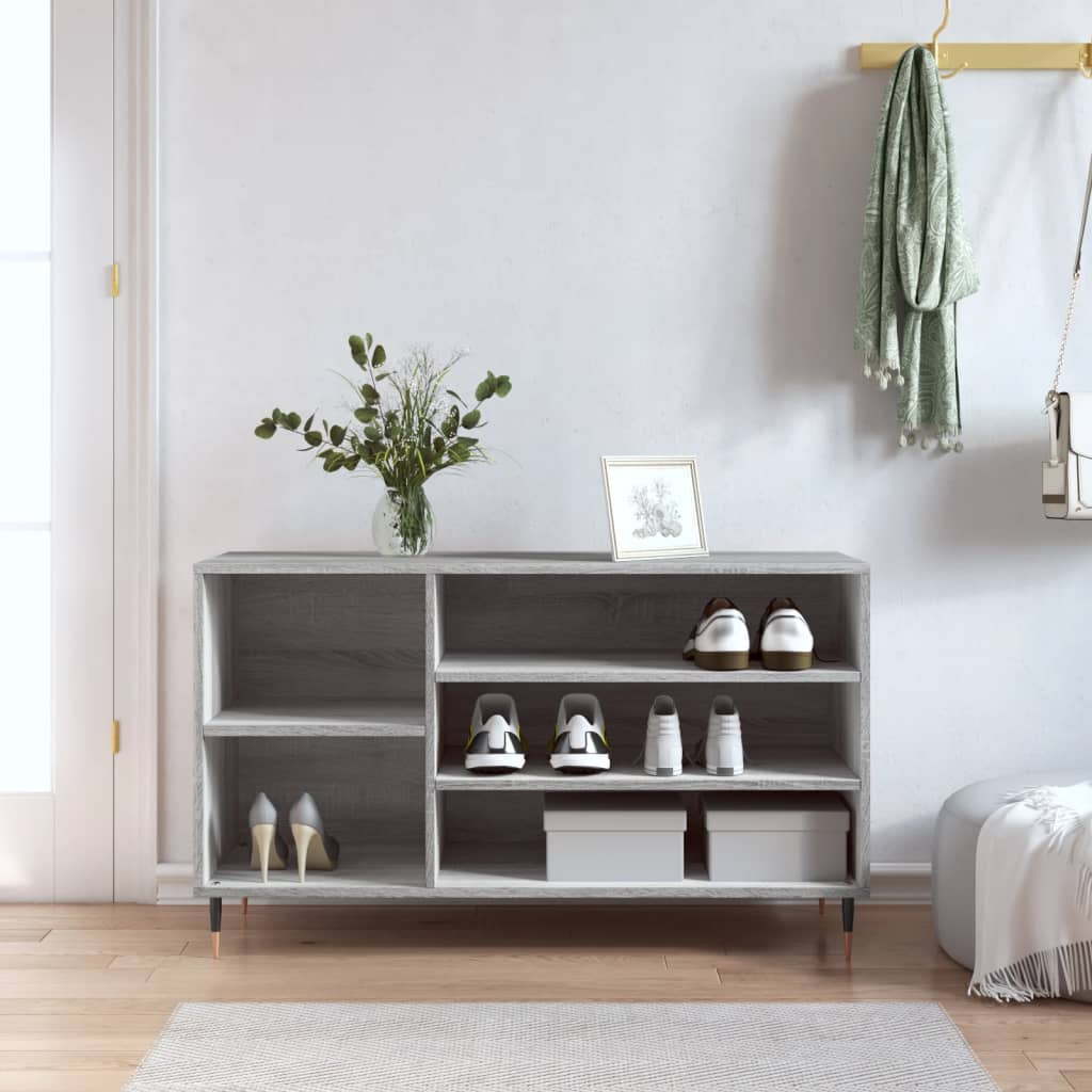 vidaXL Botník sivý dub sonoma 102x36x60 cm spracované drevo