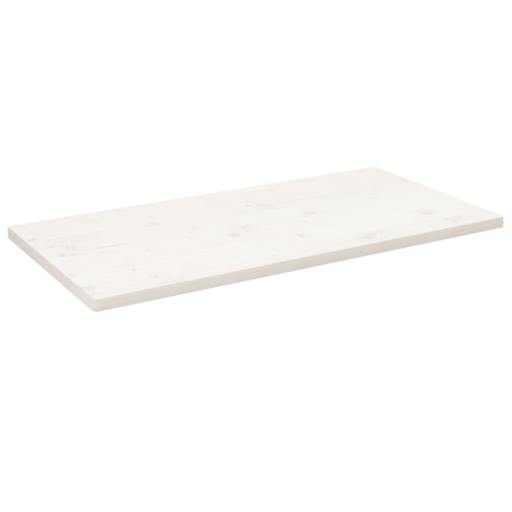 vidaXL Stolová doska biela 100x50x2,5 cm masívna borovica obdĺžniková