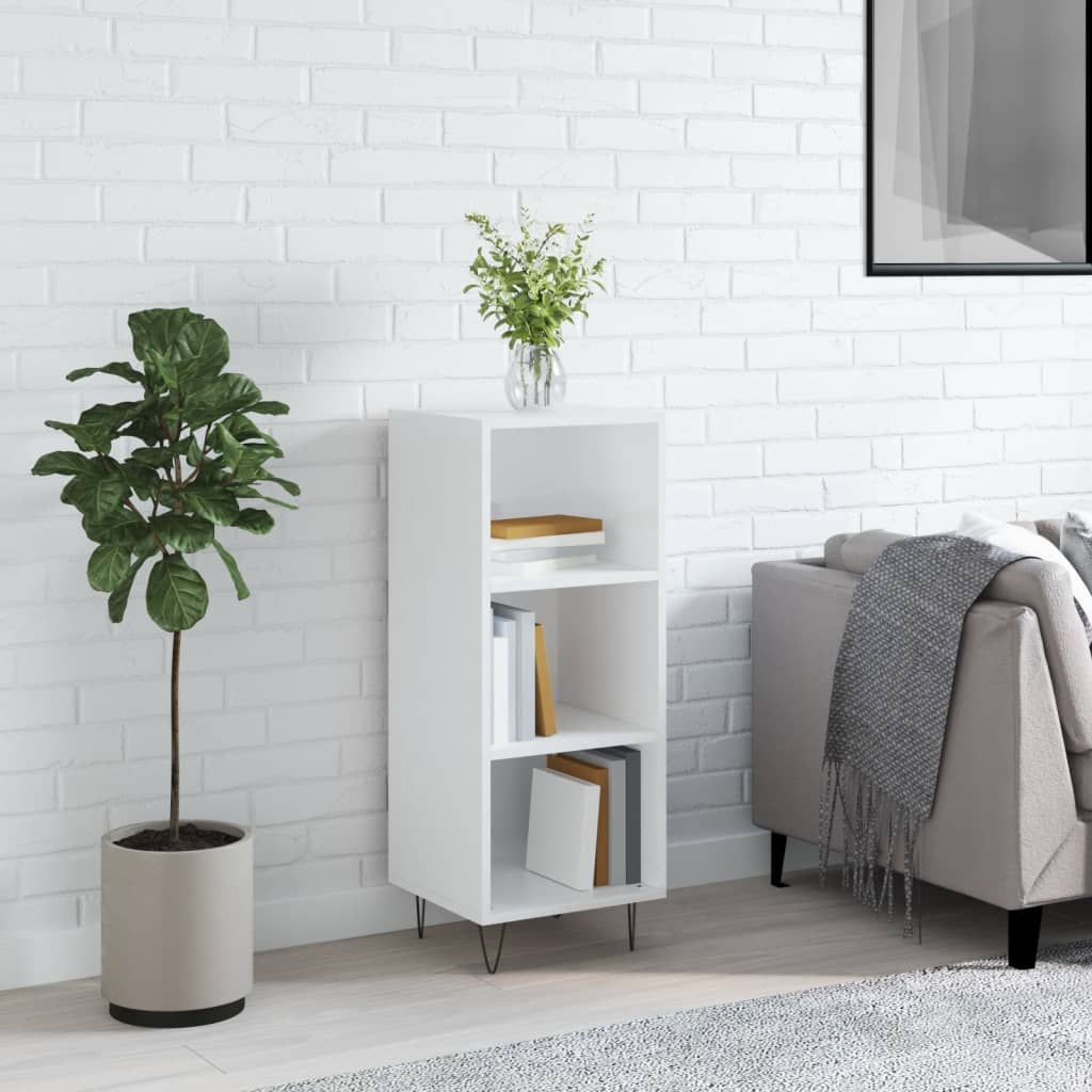 vidaXL Komoda lesklá biela 34,5x32,5x90 cm kompozitné drevo