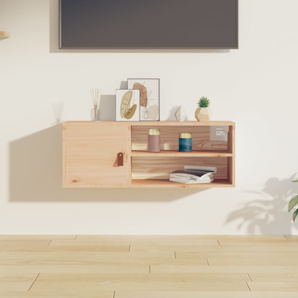 vidaXL Nástenná skrinka 80x30x30 cm masívna borovica