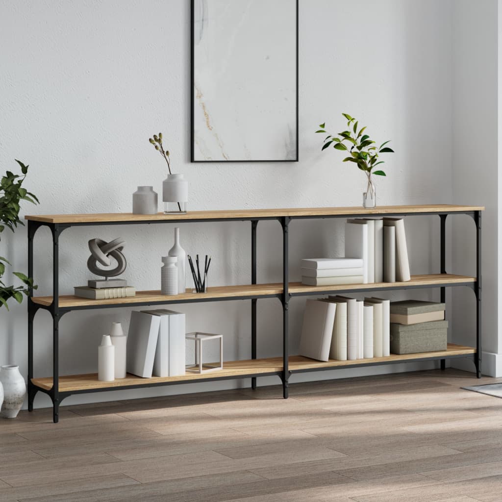 vidaXL Konzolový stolík dub sonoma 200x29x75 cm kompozitné drevo