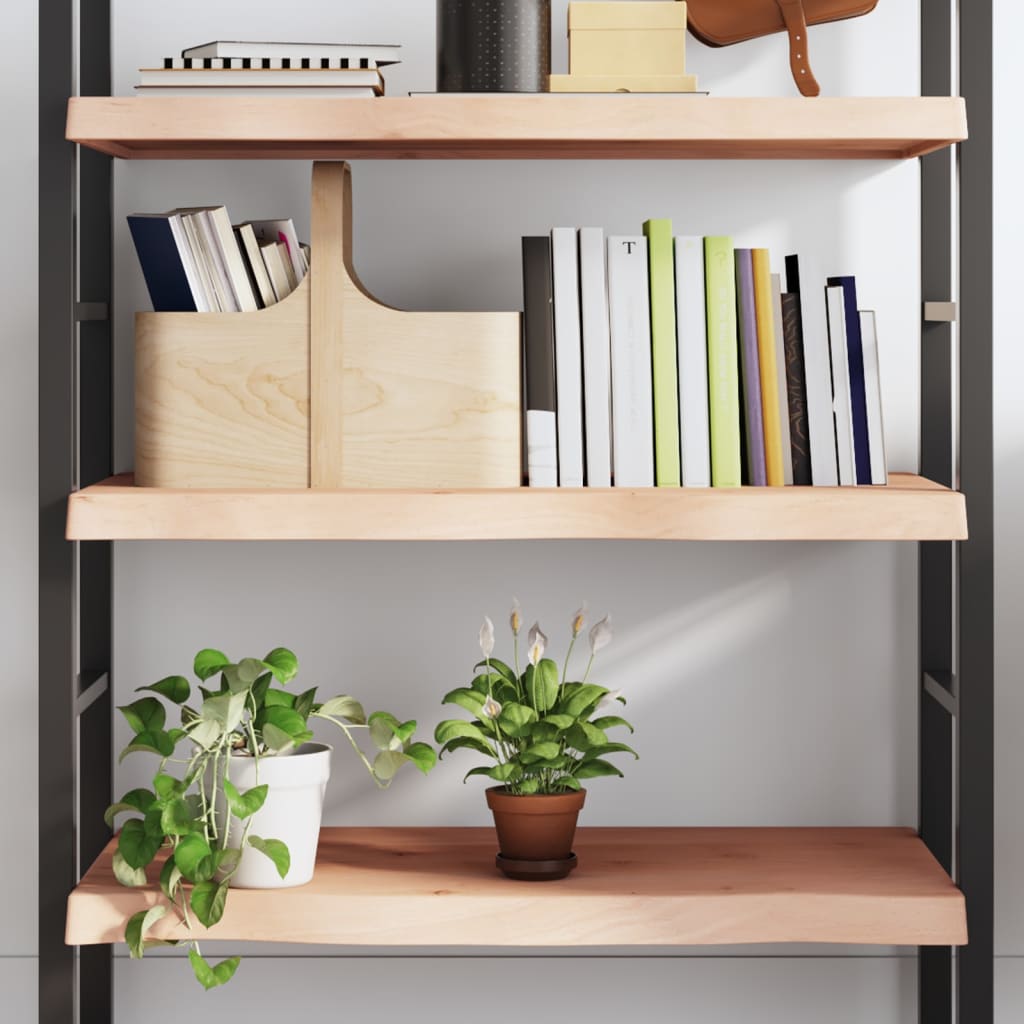 vidaXL Nástenná polica 100x40x(2-6) cm neošetrený dubový masív