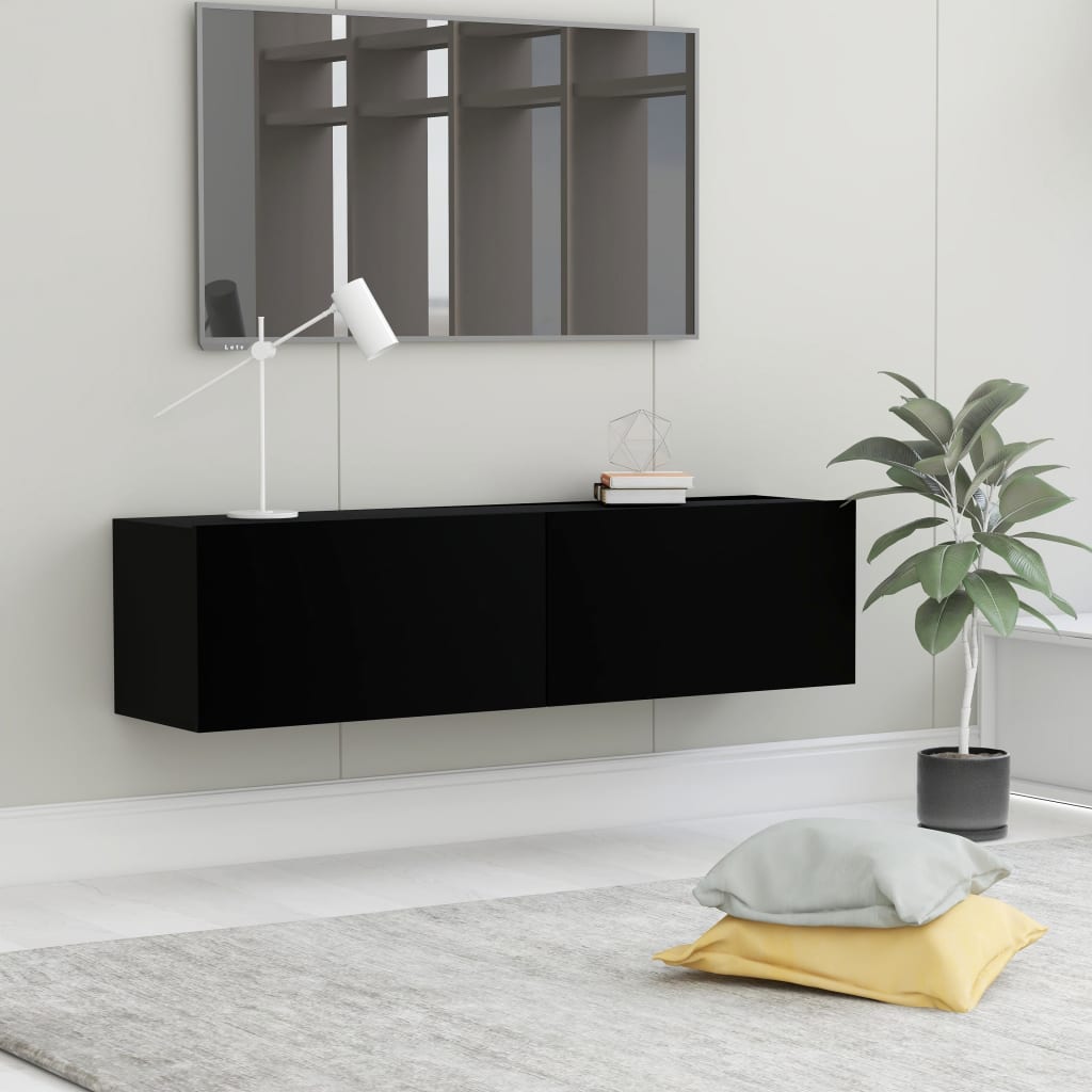 vidaXL TV skrinka, čierna 120x30x30 cm, kompozitné drevo