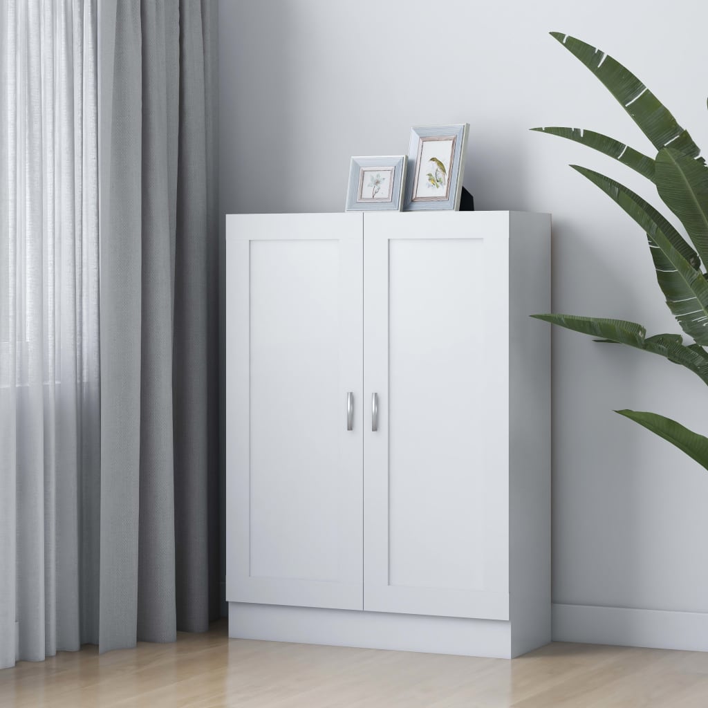vidaXL Knižnica, biela 82,5x30,5x115 cm, kompozitné drevo
