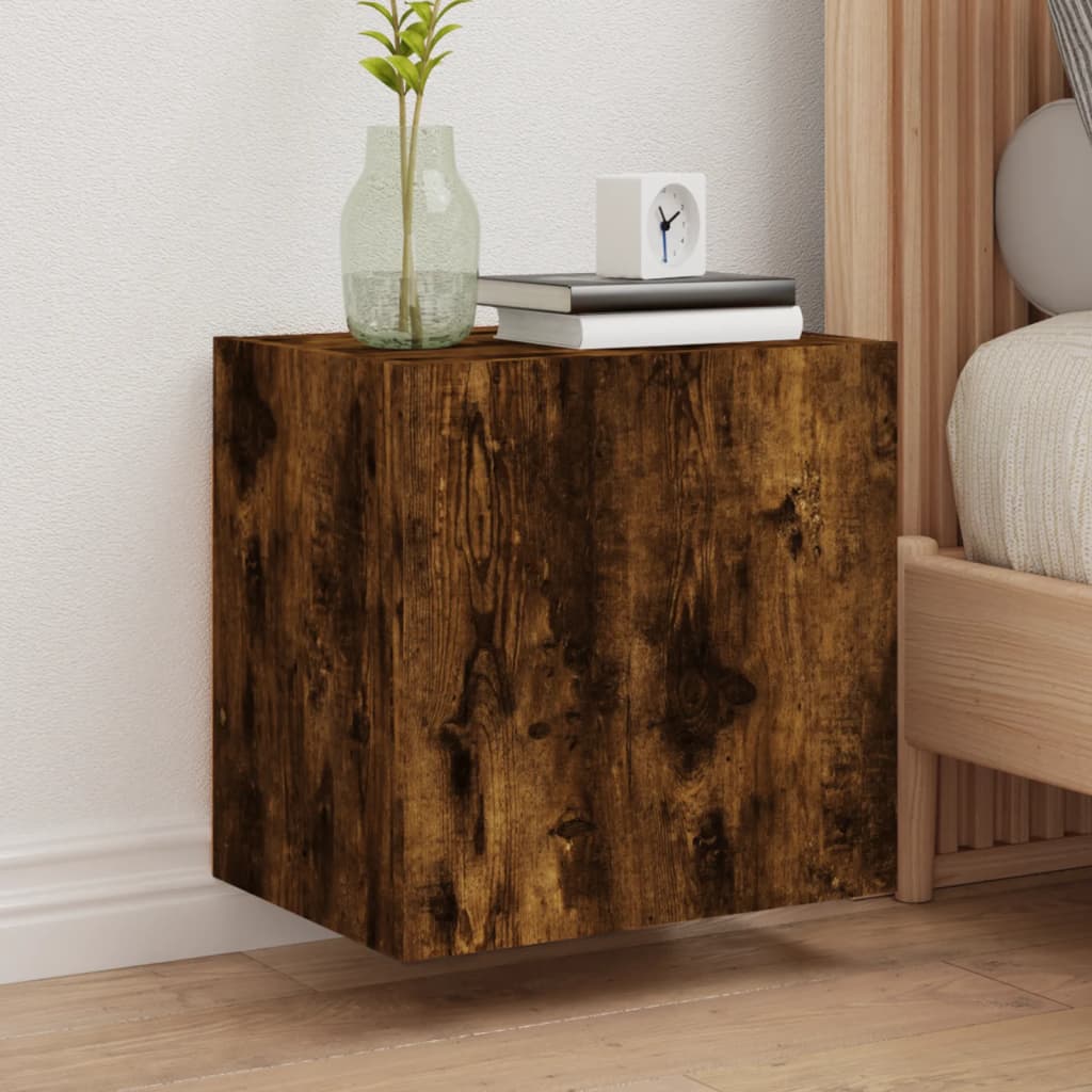 vidaXL TV nástenné skrinky 2 ks dymový dub 40,5x30x40 cm kompoz. drevo