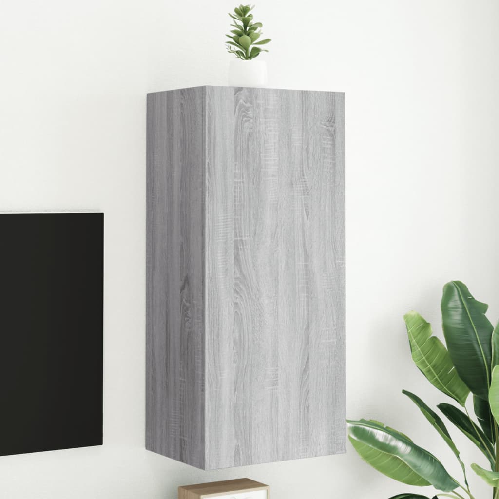 vidaXL TV nástenná skrinka sivá sonoma 40,5x30x90 cm kompozitné drevo