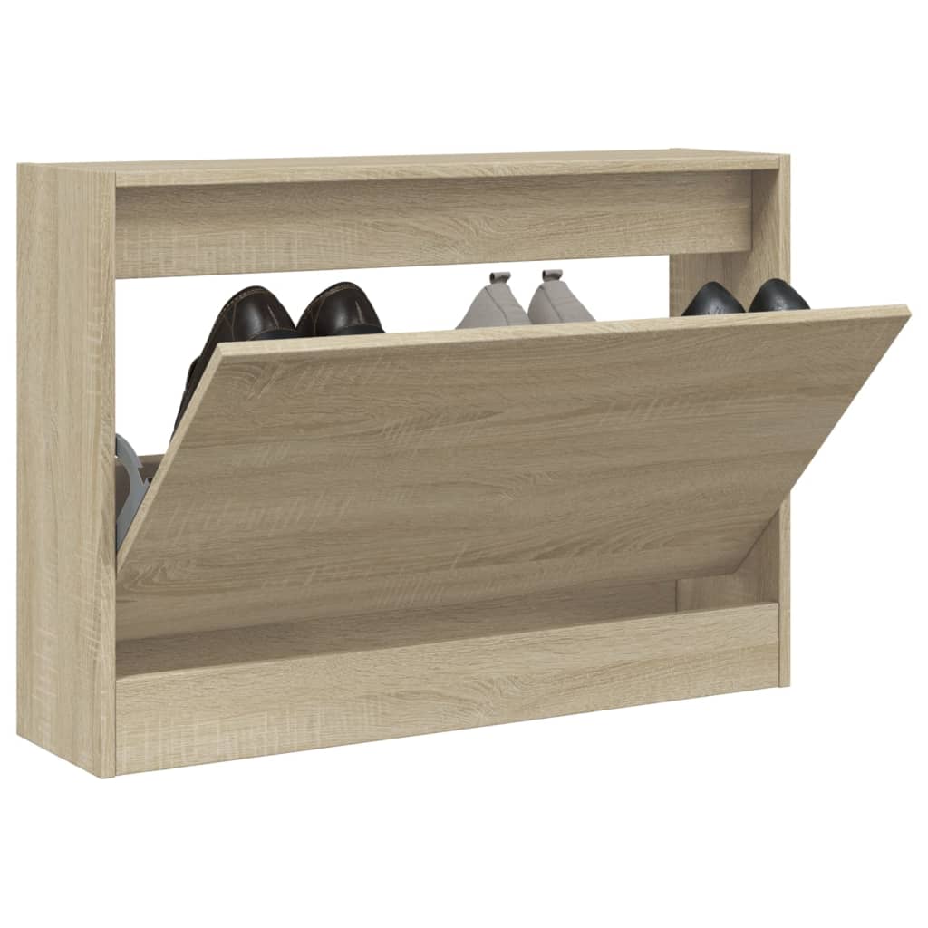vidaXL Botník dub sonoma 80x21x57 cm kompozitné drevo
