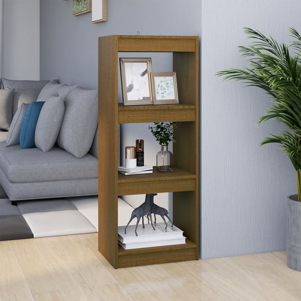 vidaXL Knižnica/deliaca stena medovo-hnedá 40x30x103,5 cm masívna borovica