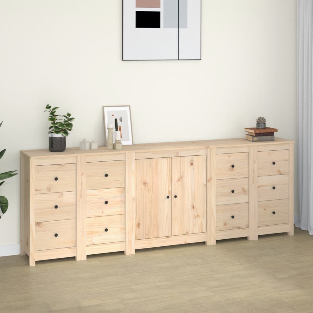 vidaXL Komoda 230x35x80 cm borovicový masív