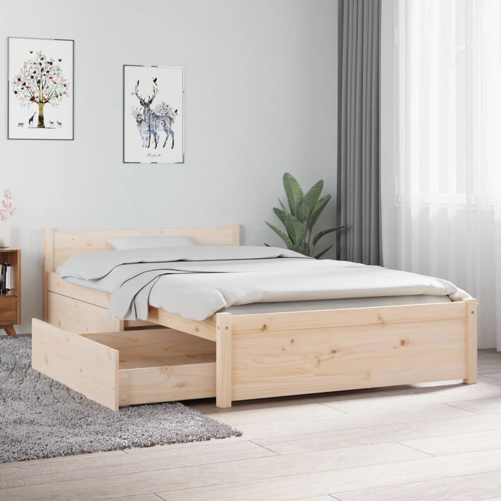 vidaXL Posteľný rám so zásuvkami 90x190 cm jednolôžko