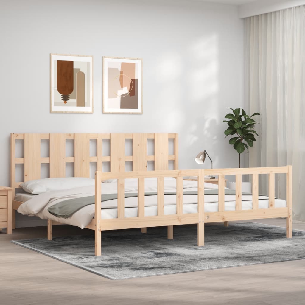 vidaXL Posteľ bez matraca 200x200 cm masívna borovica