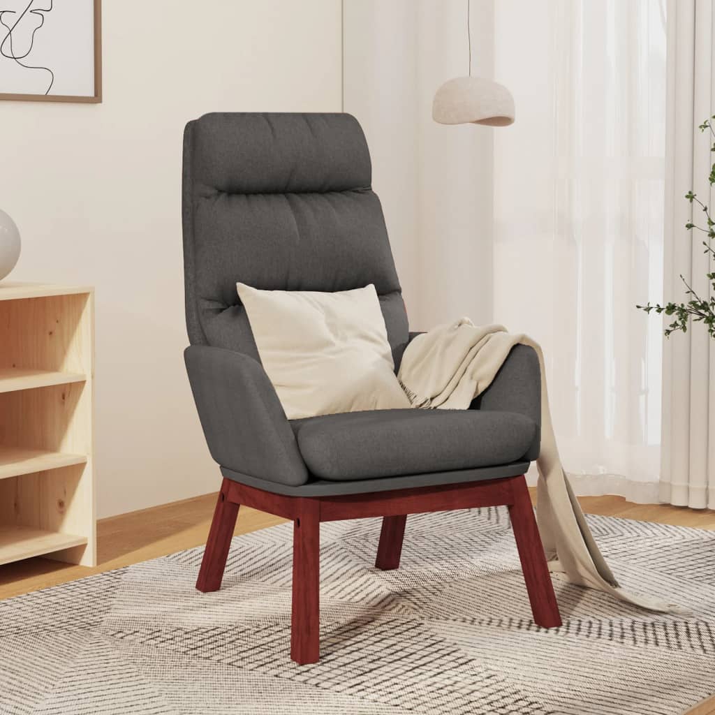 vidaXL Relaxačné kreslo tmavosivé látkové