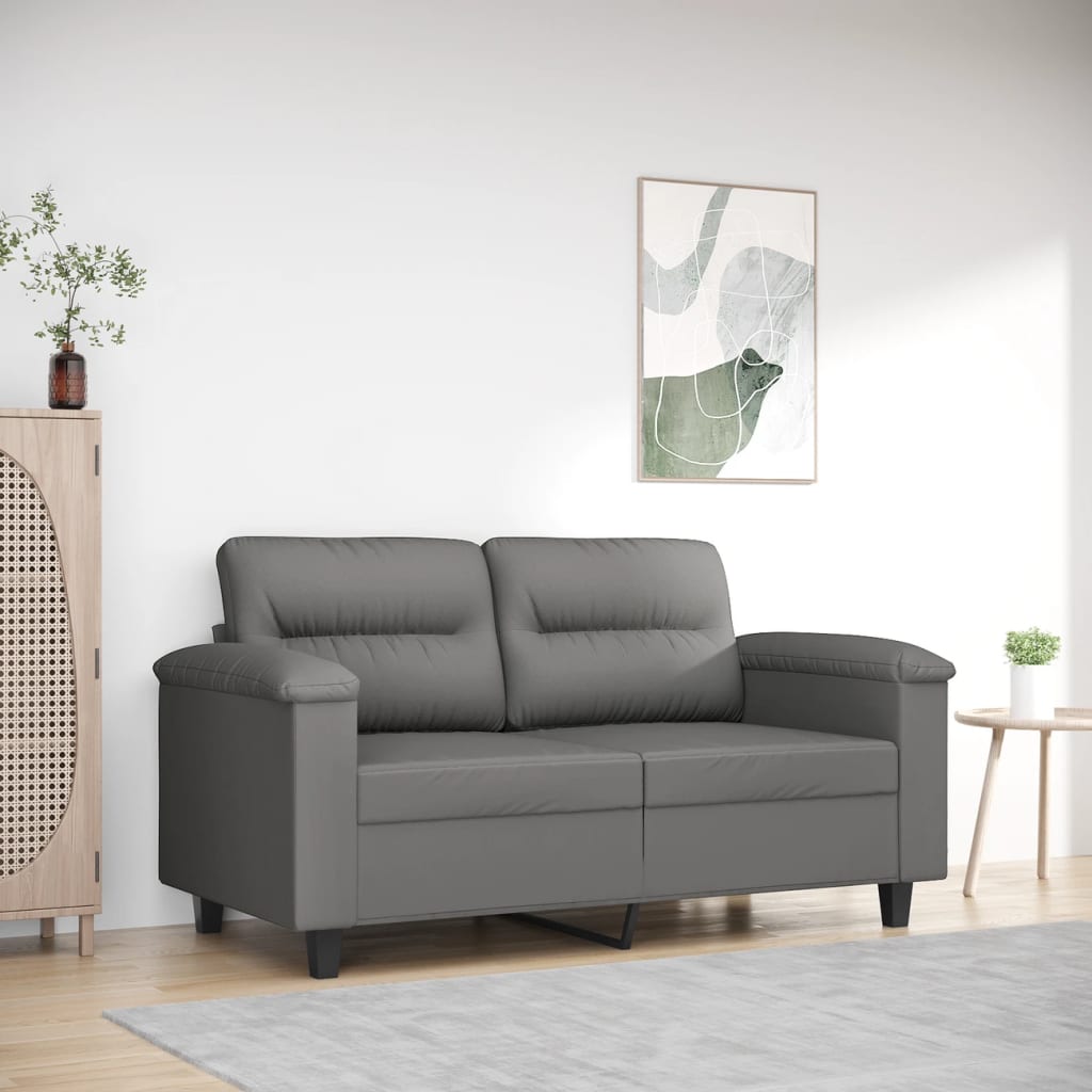 vidaXL 2-miestna pohovka tmavosivá 120 cm mikrovlákno