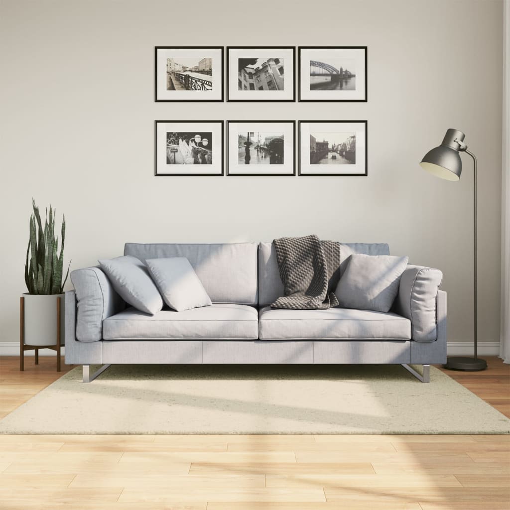vidaXL Koberec HUARTE krátky vlas mäkký a umývateľný krémový 120x170cm
